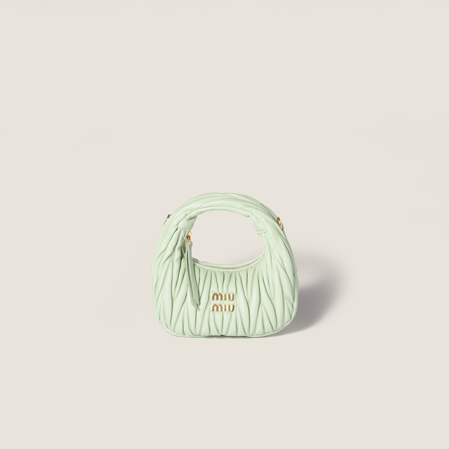 Wander matelassé nappa leather hobo mini-bag