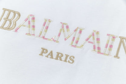 Colorful embroidered pure cotton t-shirt