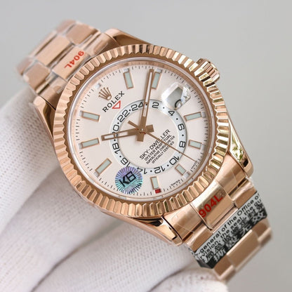 [Super Clone] Regency Dual Time 42 mm Timeless Fluted Bezel Intense white Dial 336935 8078