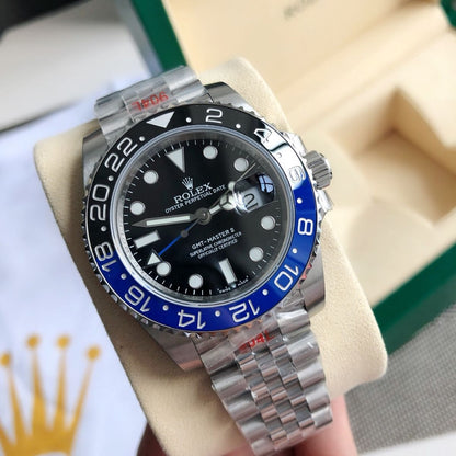 [Super Clone] Regency Traveller Traveller 40 mm Five-Link Blue and black Bezel Black Dial 126710BLNR 3855