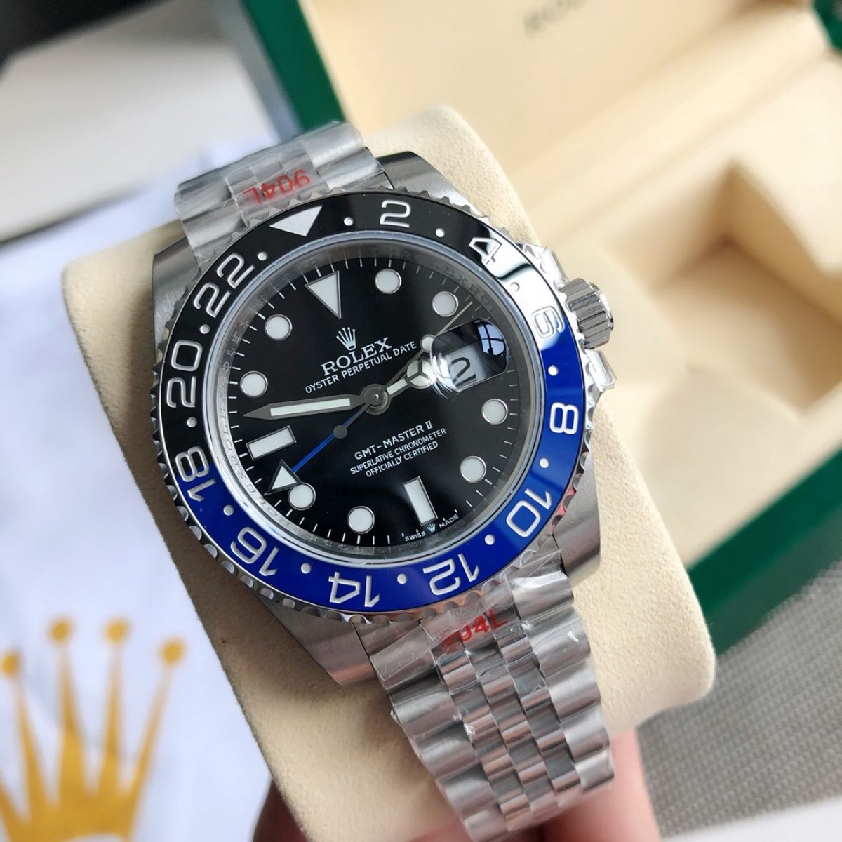 Regency Traveller Traveller 40 mm Five-Link Blue and black Bezel Black Dial 126710BLNR 3824