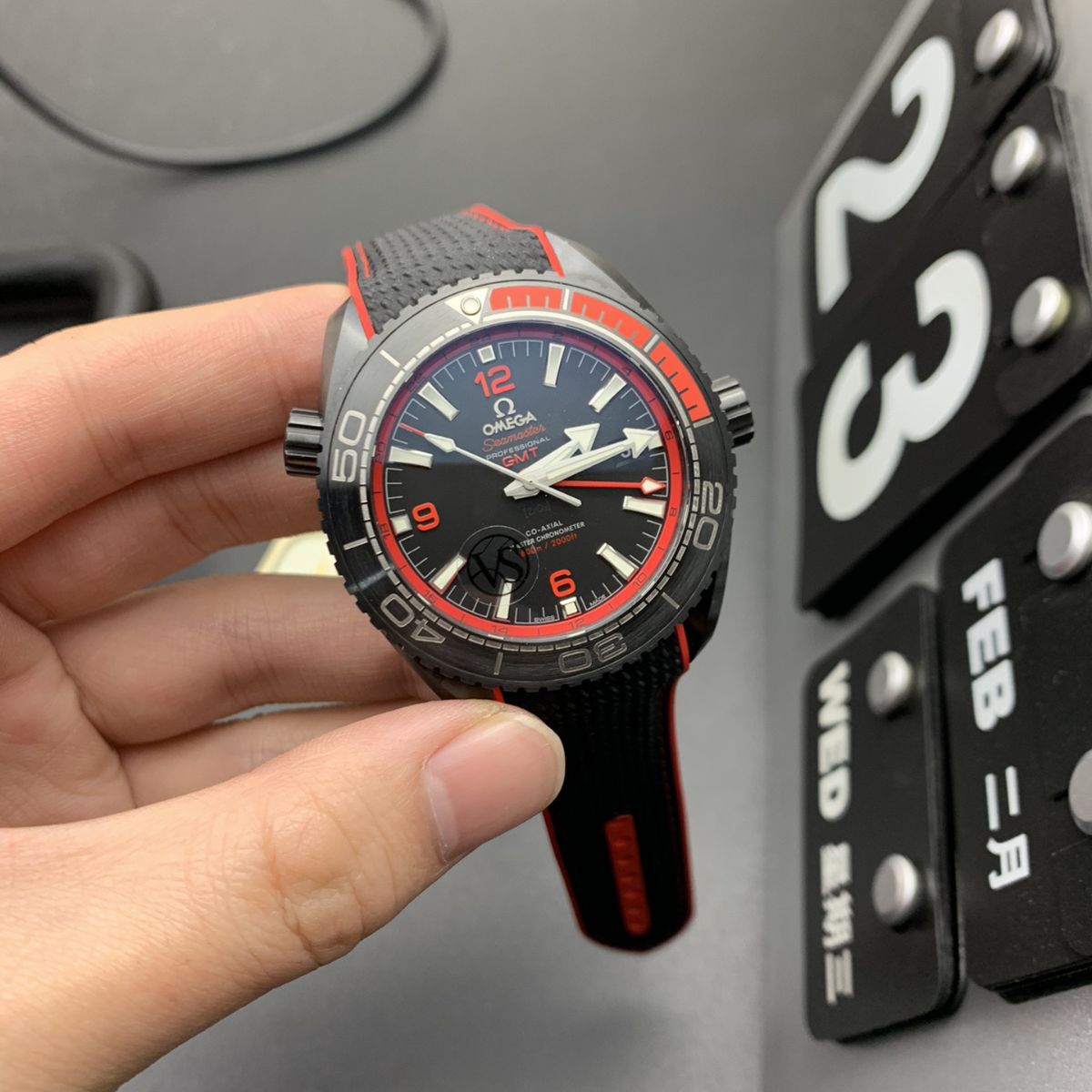 Celestial Ocean Diver 600M Traveller Deep Black 46mm Black Ceramic On Rubber Strap Black Dial 9882