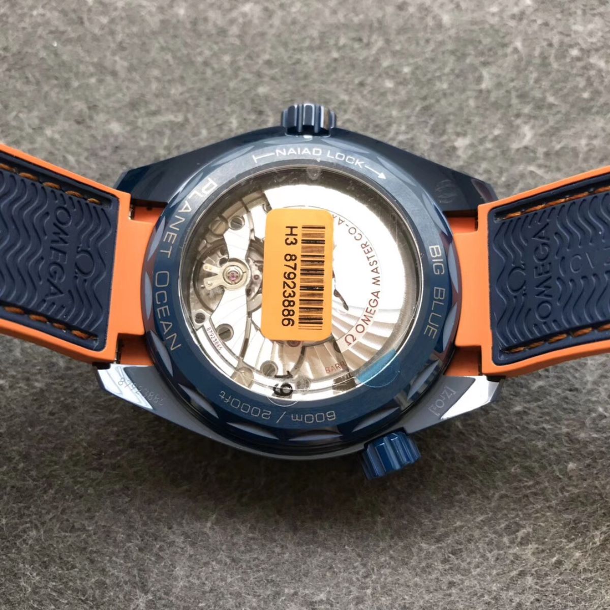 Celestial Ocean Diver 600M Traveller Deep Blue 46mm Blue Ceramic On Rubber Strap Blue Dial 3738