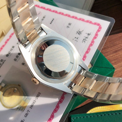 [Super Clone] Regency Classic Date 41 mm Timeless Fluted Bezel Champagne colour set with diamonds Dial 126333 9134