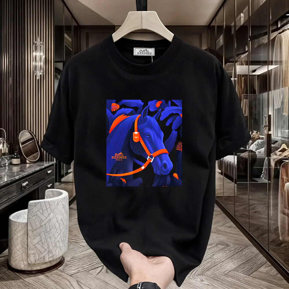 Horse Print Short Sleeve T-Shirt