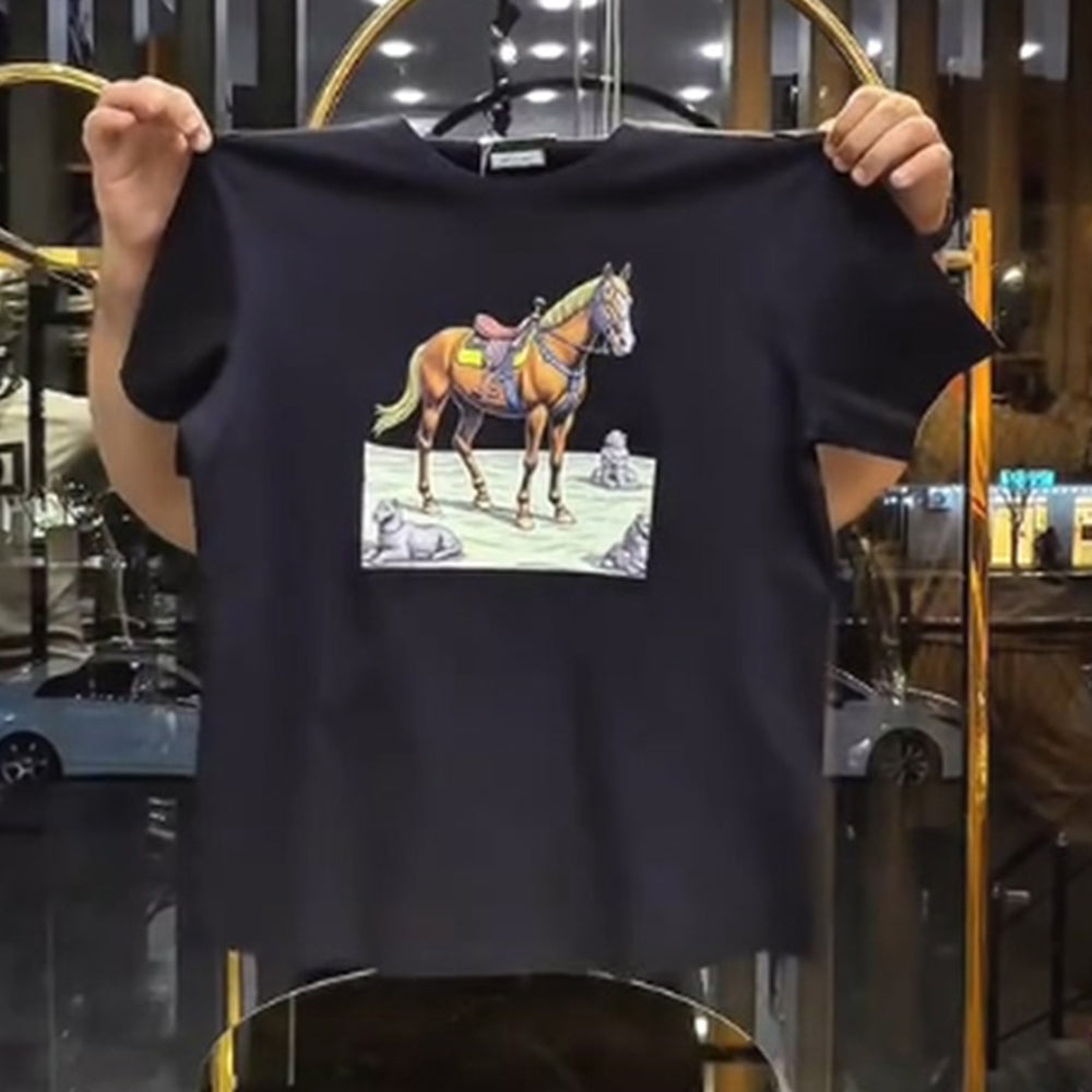 Horse Print Short Sleeve T-Shirt