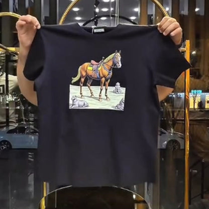 Horse Print Short Sleeve T-Shirt