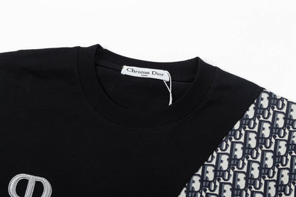 New embroidery splicing t-shirt