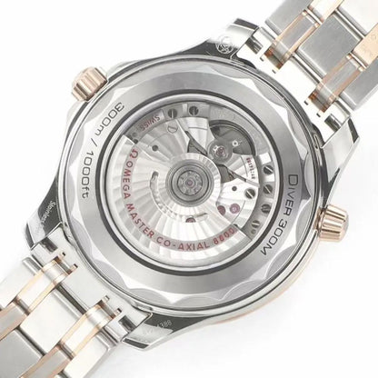Celestial Seafarer Diver 300M 42mm Steel Rose Gold On Steel Blue Dial 6933