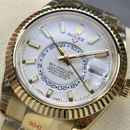 [Super Clone] Regency Dual Time 42 mm Timeless Fluted Bezel Intense white Dial 336938 8921