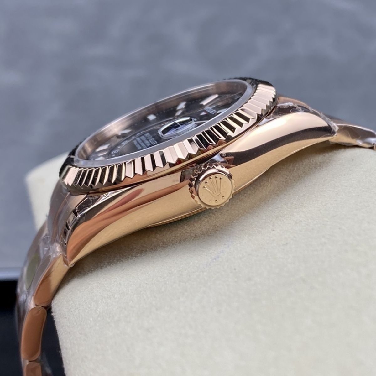 [Super Clone] Regency Dual Time 42 mm Timeless Fluted Bezel Slate Dial 336935 3727