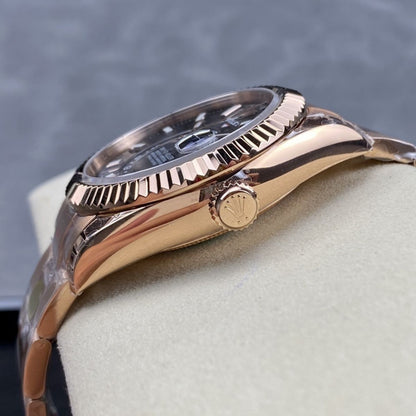 Regency Dual Time 42 mm Timeless Fluted Bezel Slate Dial 336935 6849
