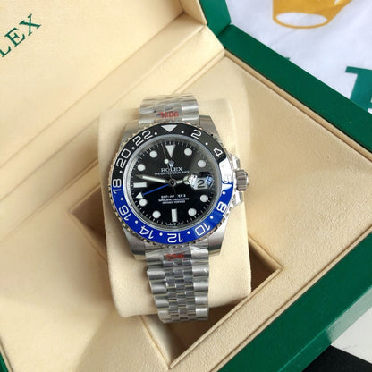 [Super Clone] Regency Traveller Traveller 40 mm Five-Link Blue and black Bezel Black Dial 126710BLNR 3855