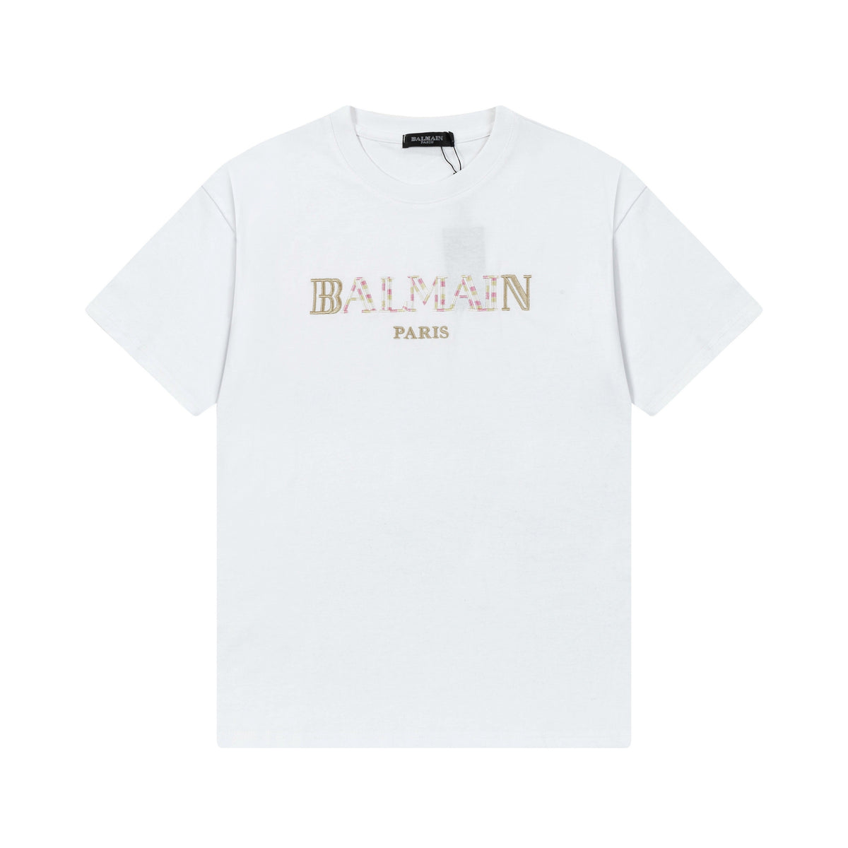 Colorful embroidered pure cotton t-shirt