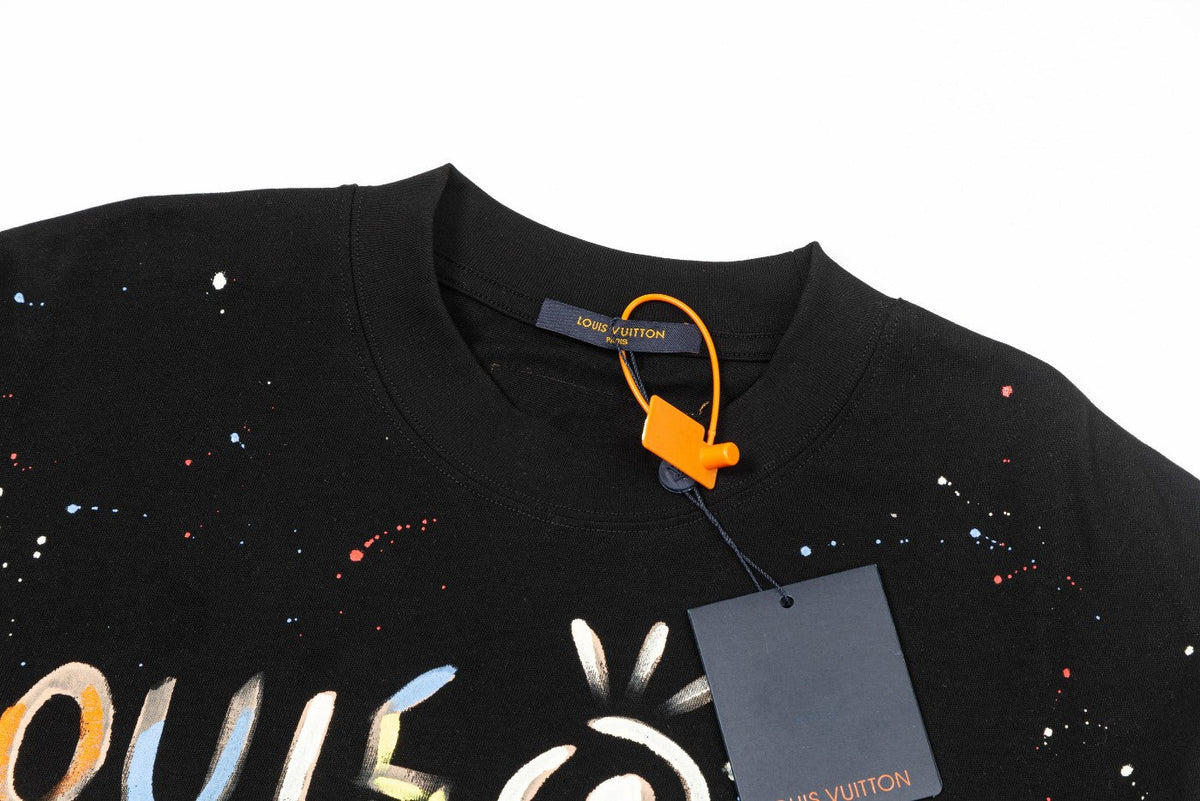 Colorful handmade graffiti t-shirt