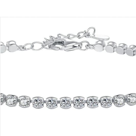Elegant Round CZ Tennis Bracelet
