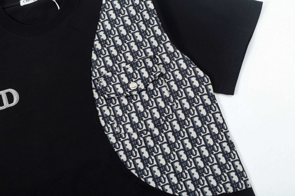 New embroidery splicing t-shirt