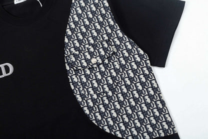 New embroidery splicing t-shirt