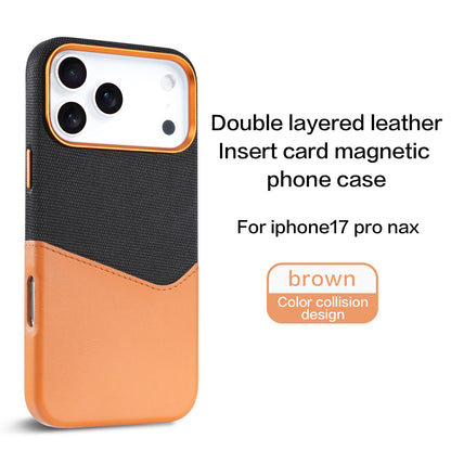 Dual-Layer Leather Magnetic Card Slot Phone Case