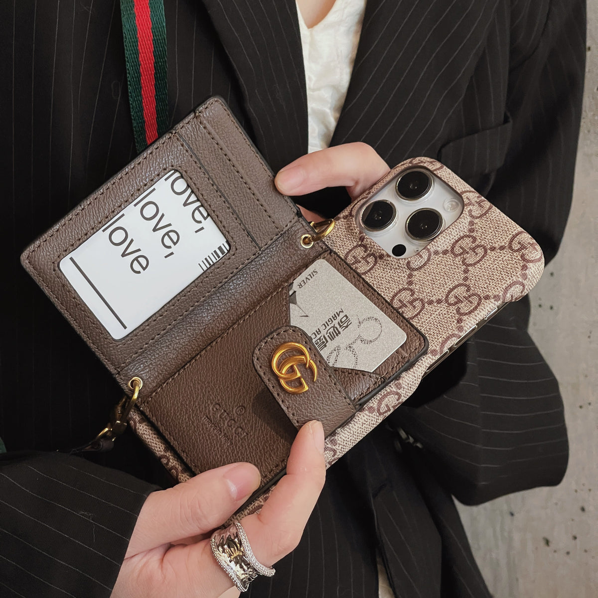 GG Card Bag Crossbody iPhone Case