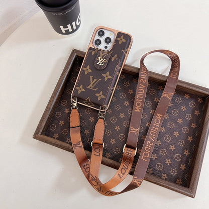 Lou Gold Cover Crossbody iPhone Case