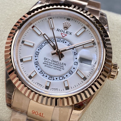 [Super Clone] Regency Dual Time 42 mm Timeless Fluted Bezel Intense white Dial 336935 8078