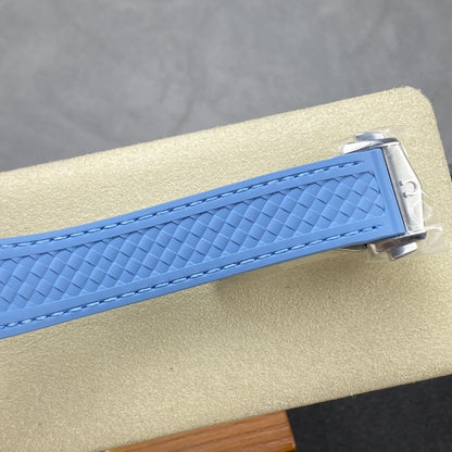 Celestial Aqua Sport Worldtimer 150M 43mm Steel On Rubber Strap Blue Dial 2469