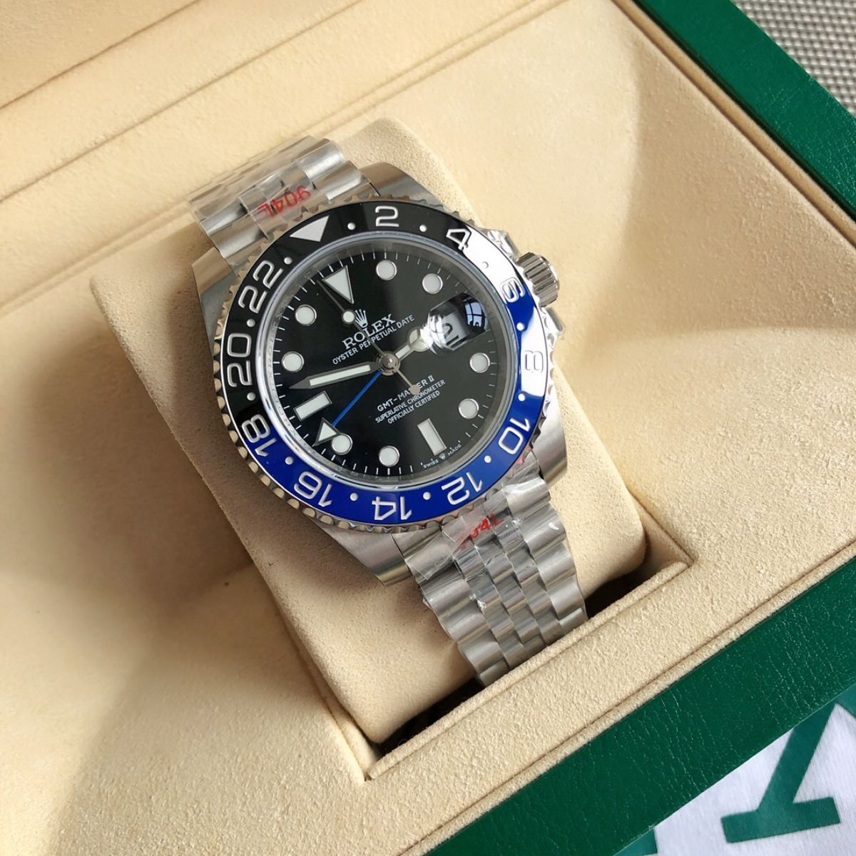 Regency Traveller Traveller 40 mm Five-Link Blue and black Bezel Black Dial 126710BLNR 3824