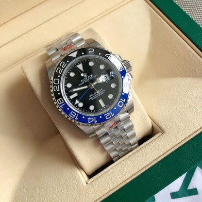 Regency Traveller Traveller 40 mm Five-Link Blue and black Bezel Black Dial 126710BLNR 3824