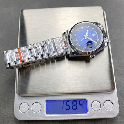 Regency Weekday 36 mm Weekday Fluted Bezel Blue ombre Dial 128239 6906