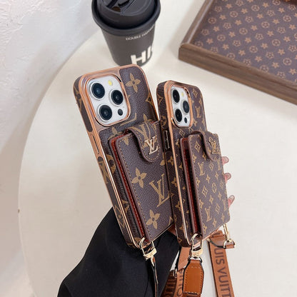 Lou Gold Cover Crossbody iPhone Case