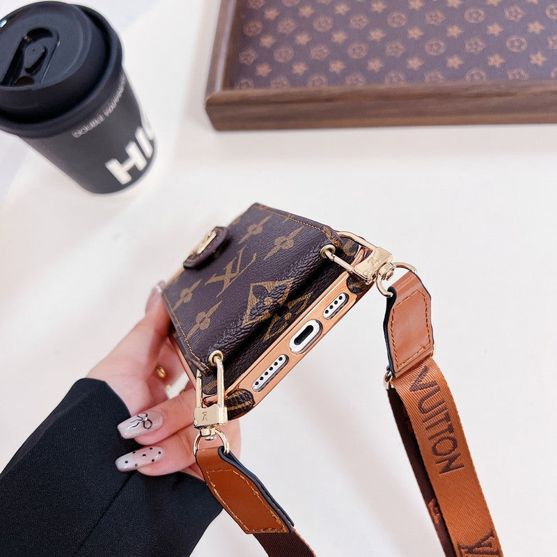 Lou Gold Cover Crossbody iPhone Case