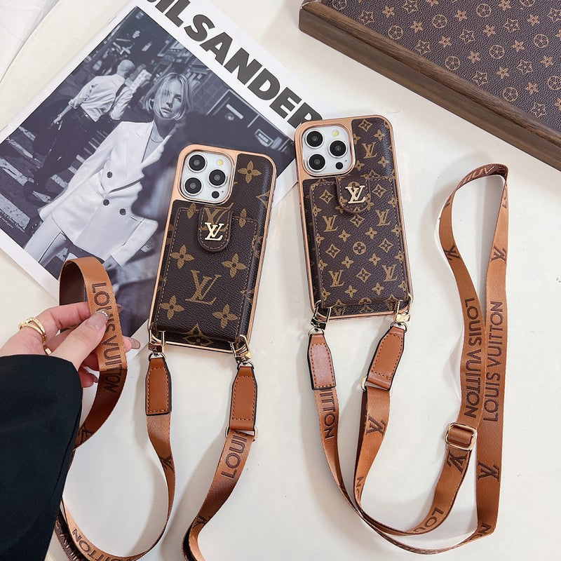 Lou Gold Cover Crossbody iPhone Case