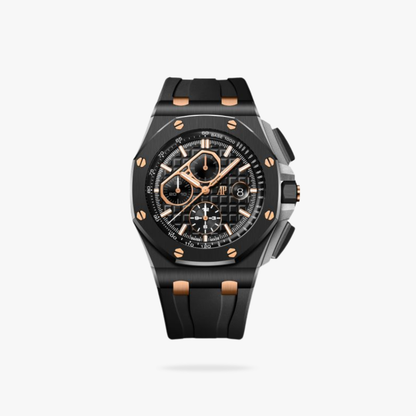 Prestige Atelier Coastal Sport Chronograph 44mm Black Dial Black Ceramic Rose Gold 3188