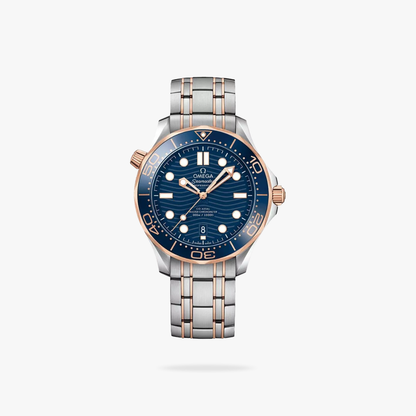 Celestial Seafarer Diver 300M 42mm Steel Rose Gold On Steel Blue Dial 6933