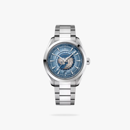Celestial Aqua Sport Worldtimer 150M 43mm Steel On Steel Blue Dial 6518