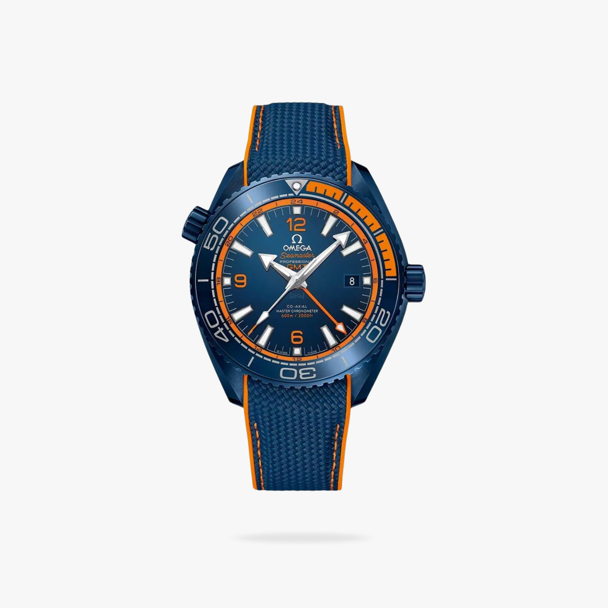 Celestial Ocean Diver 600M Traveller Deep Blue 46mm Blue Ceramic On Rubber Strap Blue Dial 3738