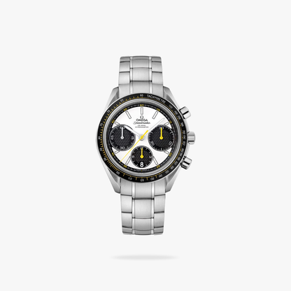 Celestial Racing Chronograph 40mm Steel On Steel White Dial 9446