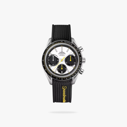 Celestial Racing Chronograph 40mm Steel On Rubber Strap White Dial 1126