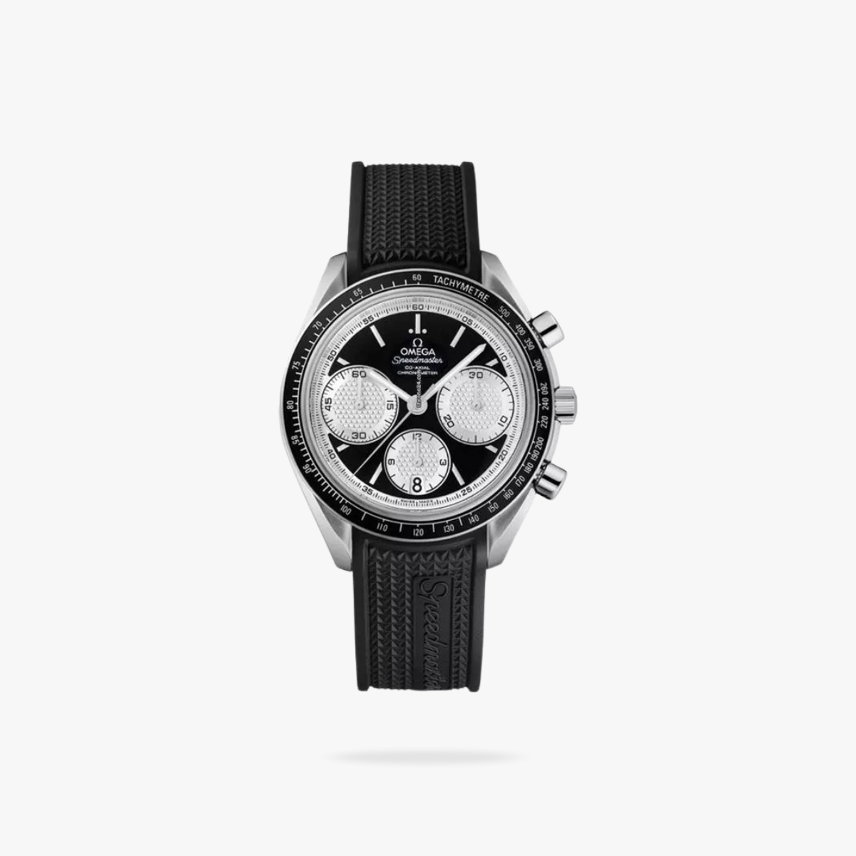 Celestial Racing Chronograph 40mm Steel On Rubber Strap Black Silver Dial 1941