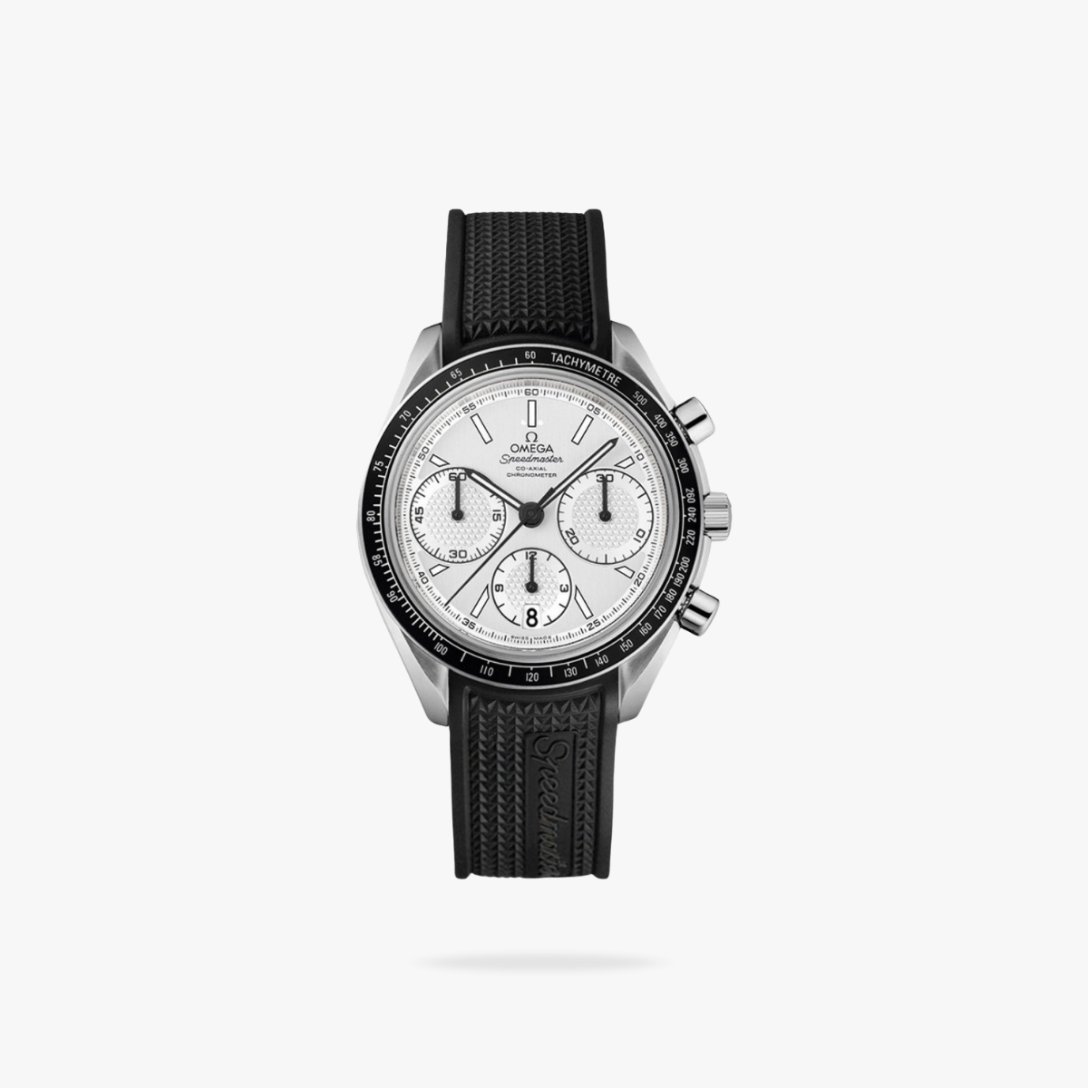 Celestial Racing Chronograph 40mm Steel On Rubber Strap White Dial 1729
