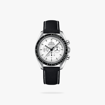 Celestial Chronograph Silver Snoopy Award 50th Anniversary 42mm Steel On Nylon Strap Silver Dial 5392