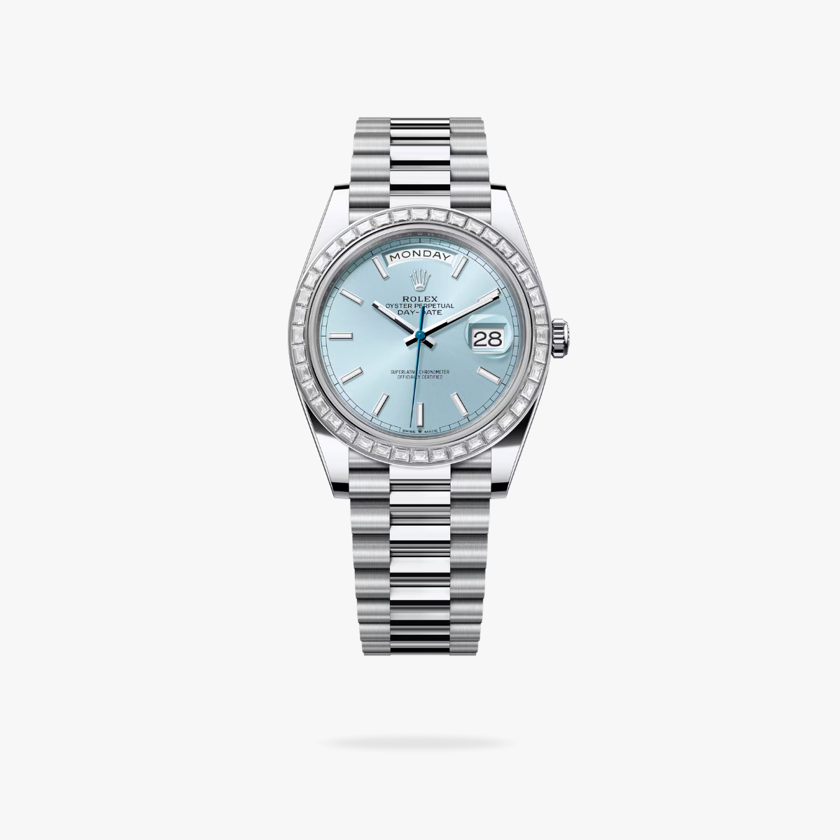 Regency Weekday 40 mm Weekday Trapeze Bezel Ice blue Dial 228396TBR 9185