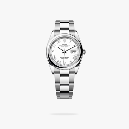 Regency Classic Date 36 mm Timeless Domed Bezel White Dial 126200 6410