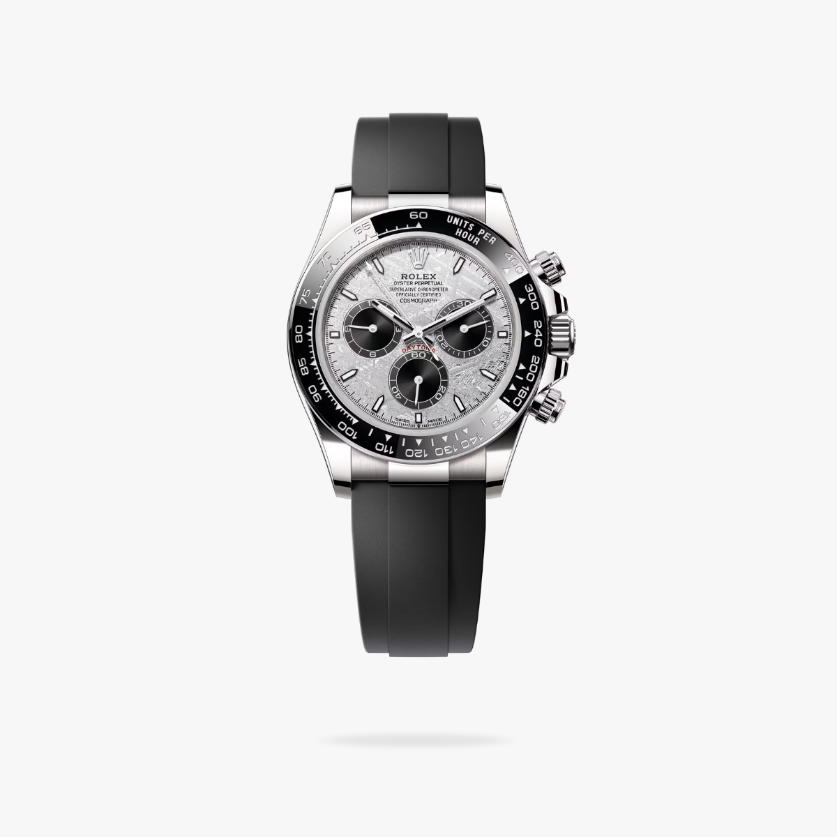 Regency Racing Chronograph 40 mm Rubber Ceramic Bezel Meteorite and black Dial 126519LN 7642