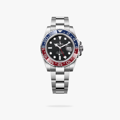 Regency Traveller Traveller 40 mm Timeless Red and blue Bezel Black Dial 126710BLRO 3272
