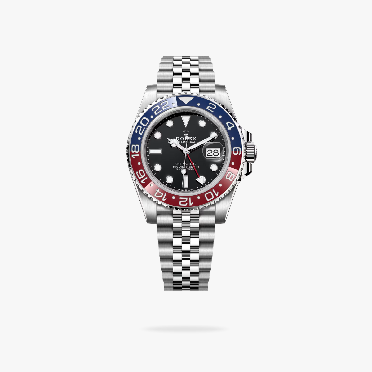 Regency Traveller Traveller 40 mm Five-Link Red and blue Bezel Black Dial 126710BLRO 8499