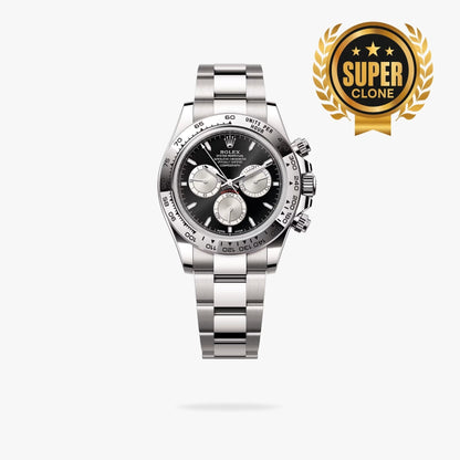 [Super Clone] Regency Racing Chronograph 40 mm Timelesssteel Steel Bezel Bright black and steel Dial 126509 3964