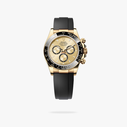 Regency Racing Chronograph 40 mm Rubber Black Bezel Golden black counter rings Dial 126518LN 8012