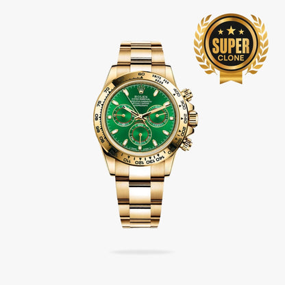 [Super Clone] Regency Racing Chronograph 40 mm Timeless Yellow Bezel Bright green Dial 2135
